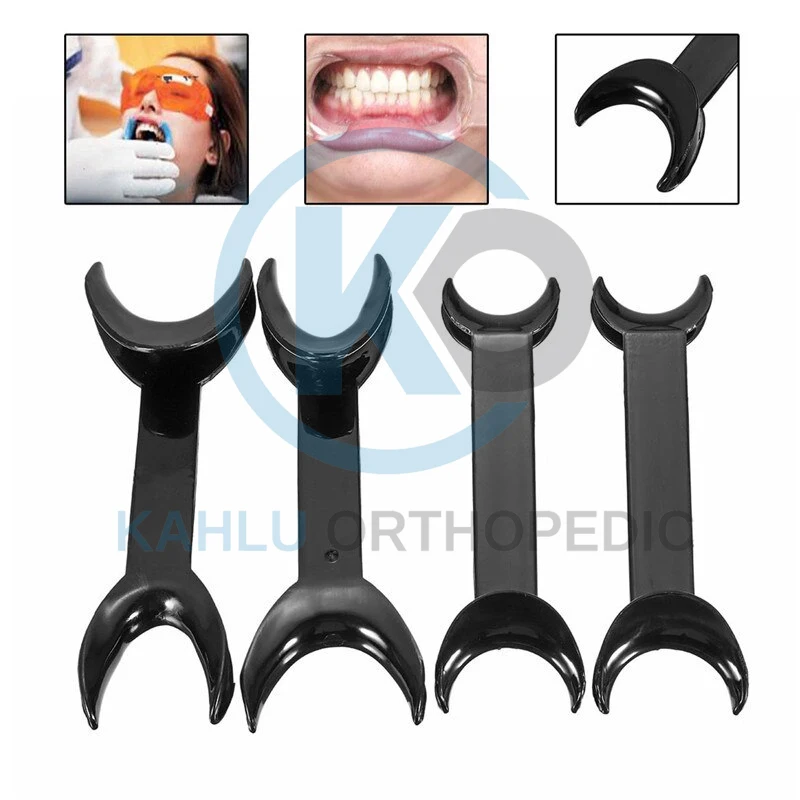 Black Double head Lip Retractor Dental Lip Cheek Dental Orthodontic Mouth Opener Instruments By KAHLU ORTHOPEDIC
