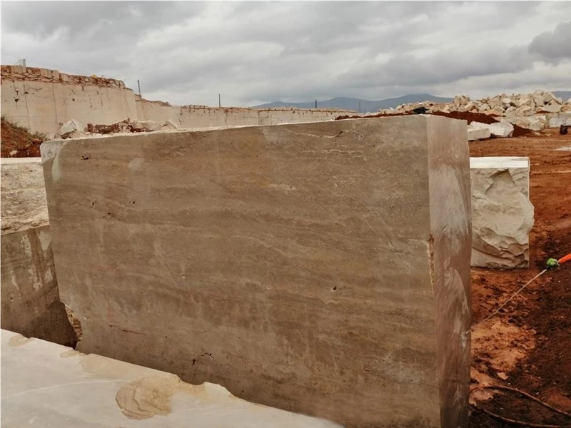 Noce Travertine Natural Stone Blocks for Kitchen Applications