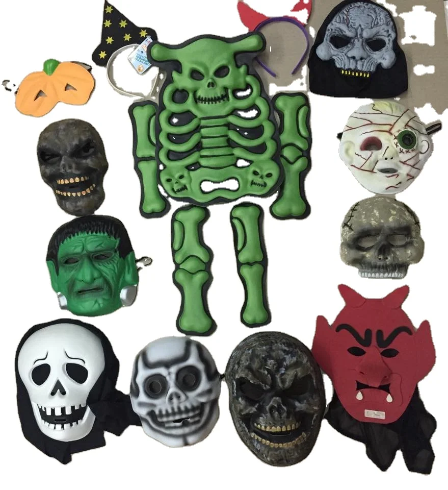 Customized design color Halloween Bone Dressing Hot Press EVA Cosplay Costume devil monster Scary Horror Prank Fun Party Mask