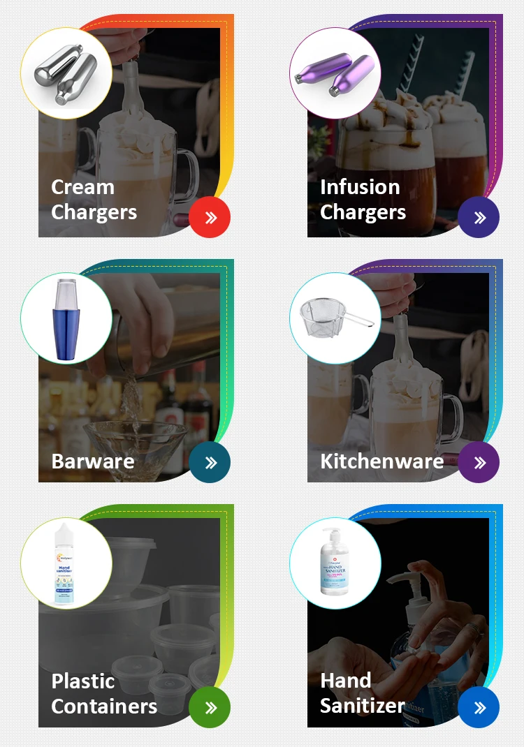 Most Demanded Kitchen and Catering Use Dessert Tool 580g (0.95L) Whipped Cream Charger Cylinder / Tanks for Bulk Buyers