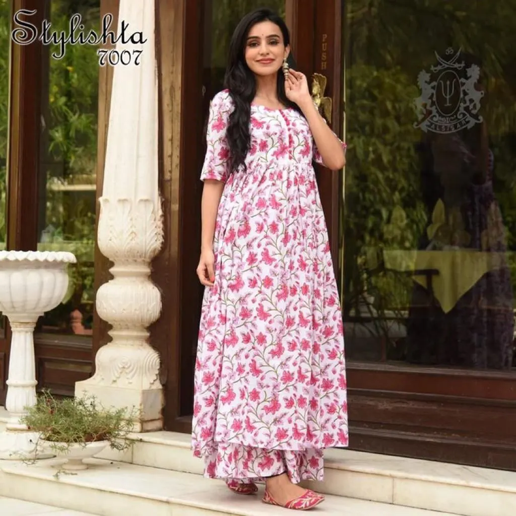 indian gown with maslin fabric digital printed work long gown anarkali gown