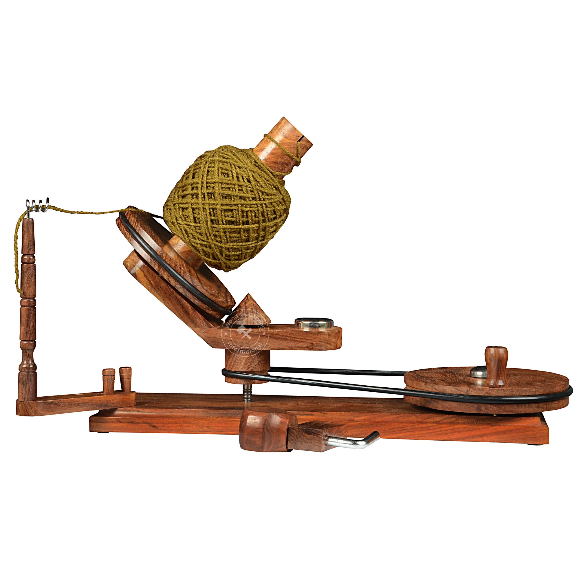 Sewing Portable Hand-operated Wooden Yarn Ball Winder with Table Clamp for Knitting & Crochet Accessory Collection