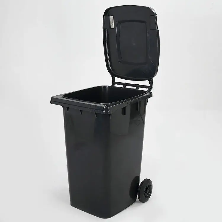STROBIGO 240 Liter Plastic Trash Can Garbage Wheelie Bin Outdoor Recycle Waste Bins With Lid and Wheels