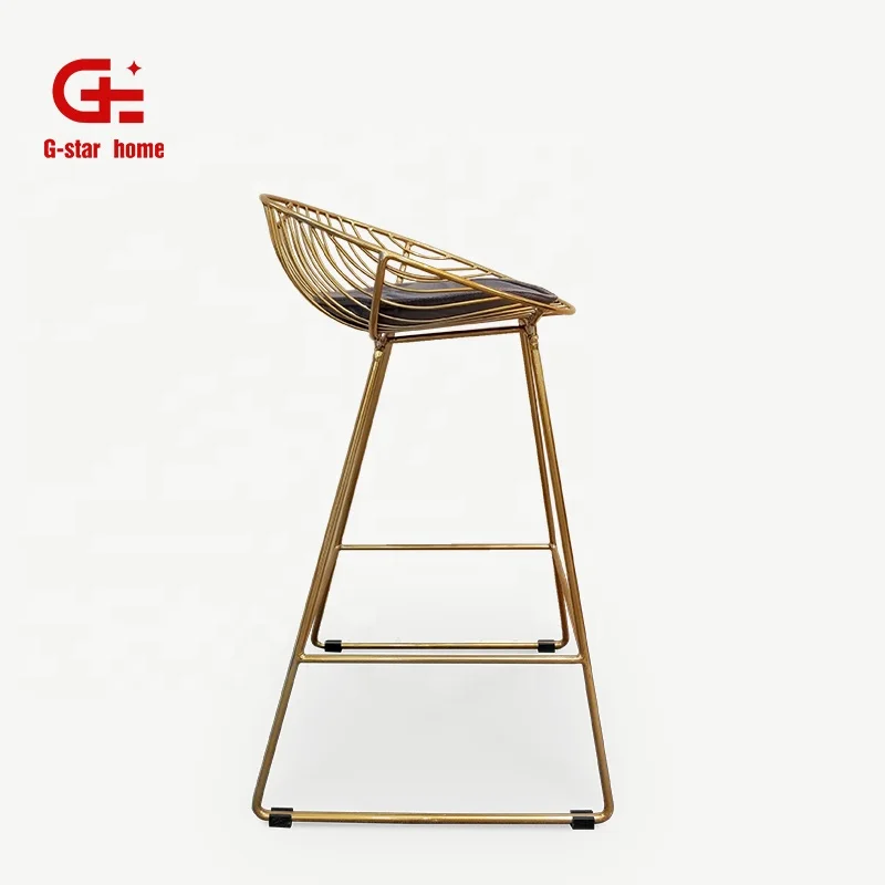 Modern Gstar Home Furniture High Bar Chair Wire Bar Chair Cheap Metal  Metal Wire Bar Stool for Counter
