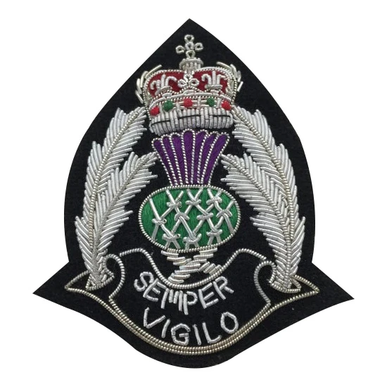 Custom Made Logo Unique American Military Navy Army Hand Embroidered Brazilian Navy Officers Navy Bullion wire Blazer Badges