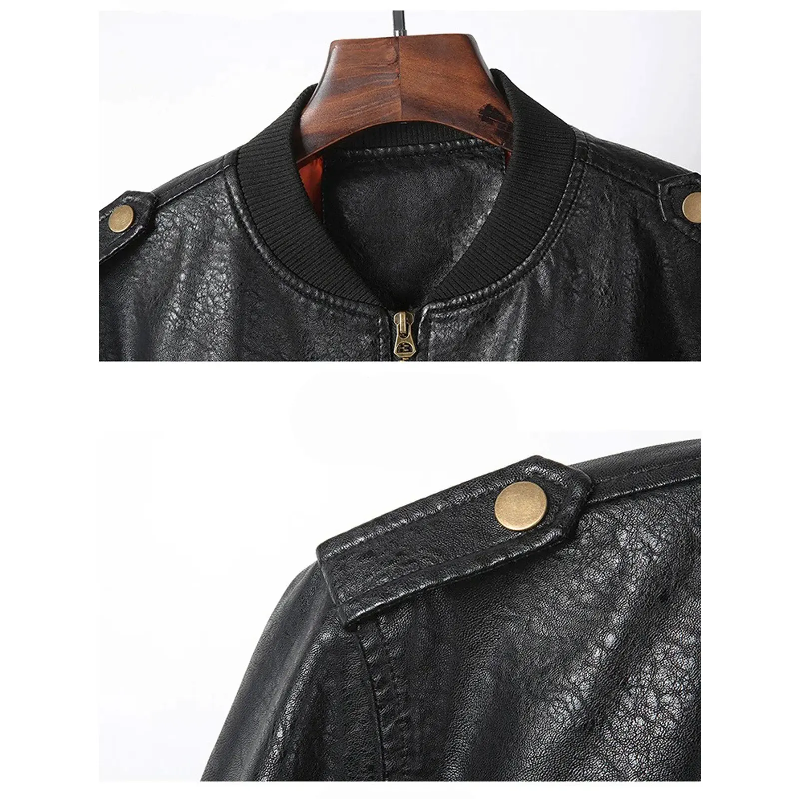 High Street Personality Embroidery Baseball Jackets Coat Men Clothing - Stylish PU Leather Motorcycle Jacket