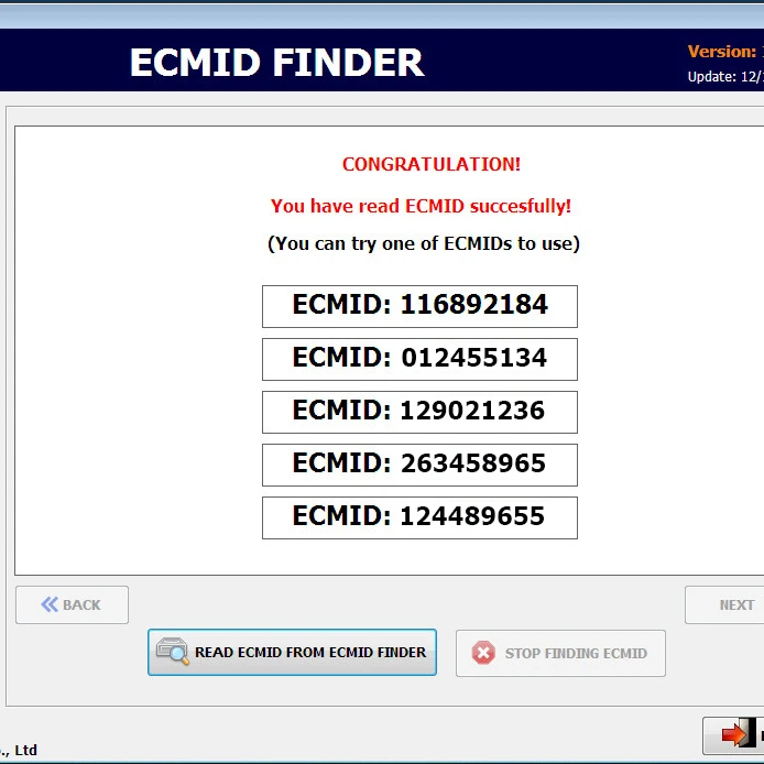 DTDAuto Vietnam ECMID FINDER - Toolkit used to found ECMID code inside ECM that no need to punch hard glue of ECM