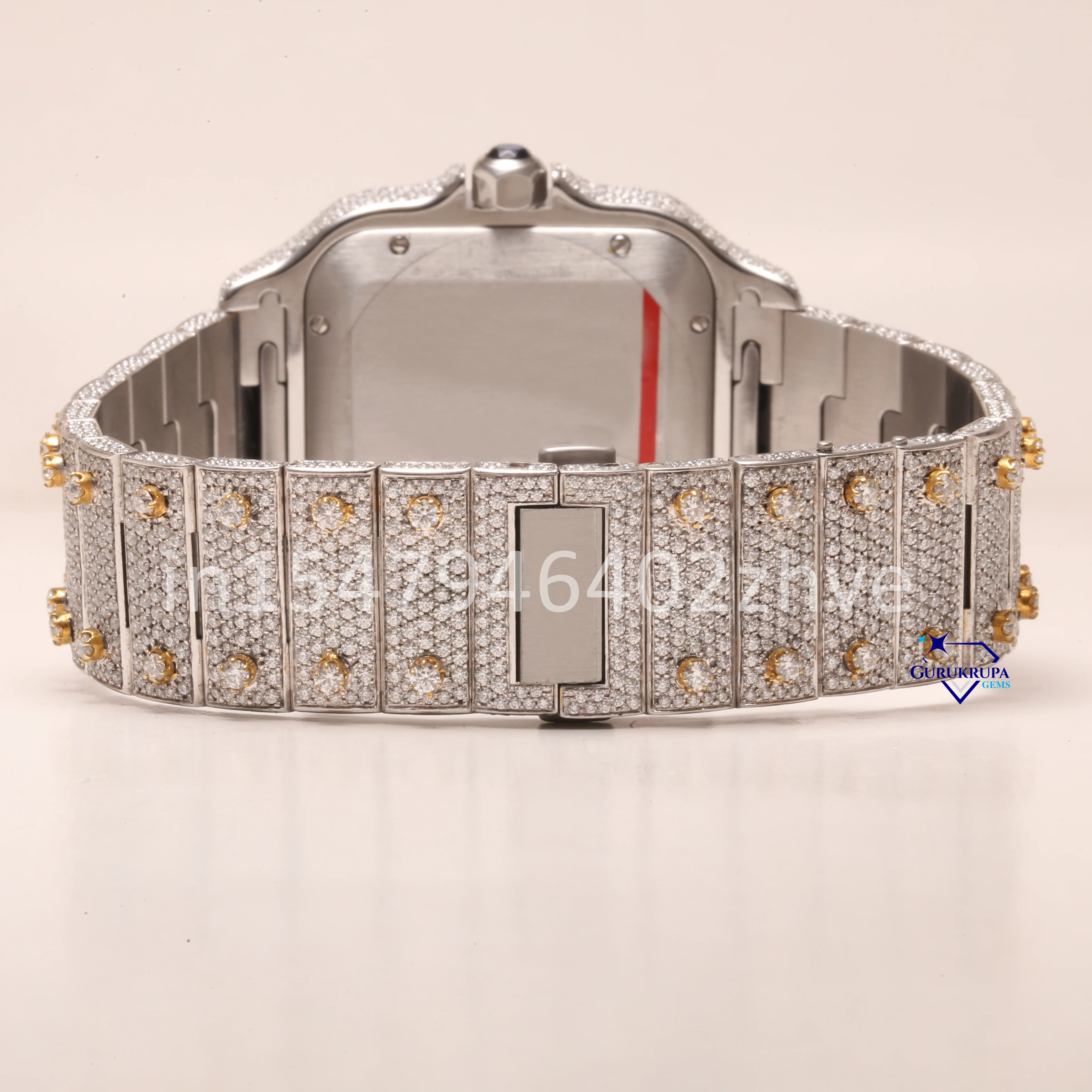 Exclusive stainless steel fully moissanite VVs clarity diamond iced out hip hop mechanical wrist watch for men in vvs clarity