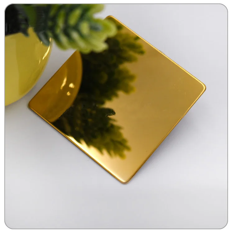 Factory wholesale 201 304 316 430 Gold Mirror Stainless Steel Sheet
