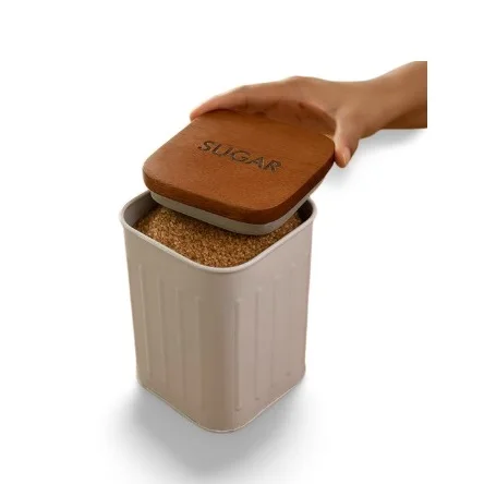 best Quality Metal Canister Customized Size Handmade Designer Container Round Shape Kitchen Ware Luxury Metal Canister