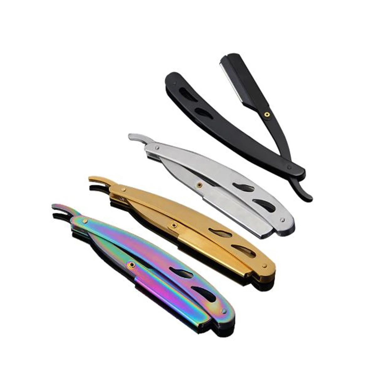 Professional Barber Razor Exposed/Regular Blade Straight Shaving Razor Salon Customize Color UD-BTY-185