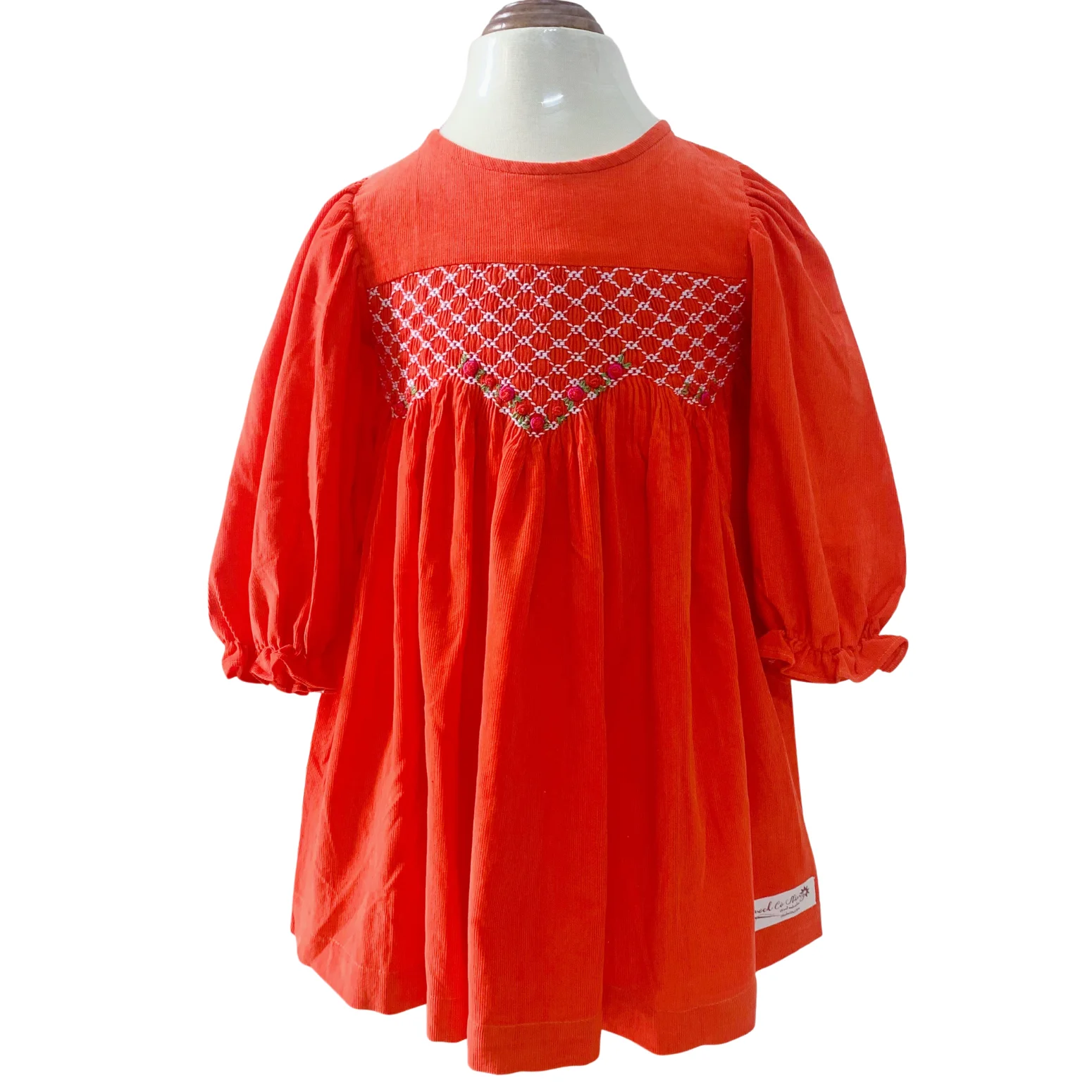 New Arrivals Wholesale Smock Christmas Dresses For Kids Little Girls Sleeves Girls Party High Quality Clothes Baby Girl OEM ODM