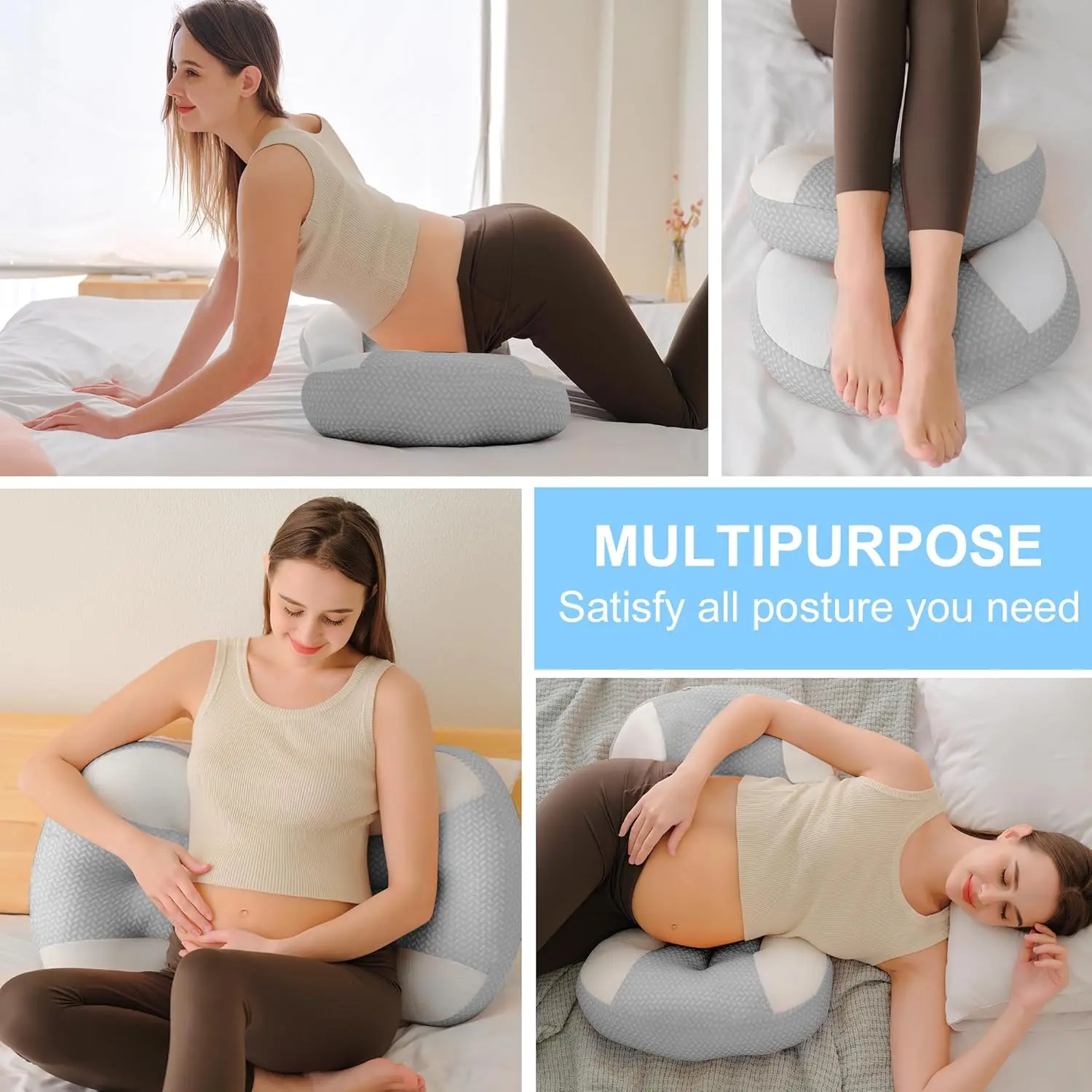 Comfortable Faux Fur Luxury Maternity Pillow Support for Pregnant Women