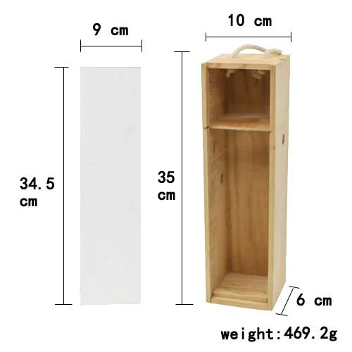 DIY sublimation Premium MDF Blank Wooden Wine Gift Box Hardboard Wine Storage Packaging Wood Box
