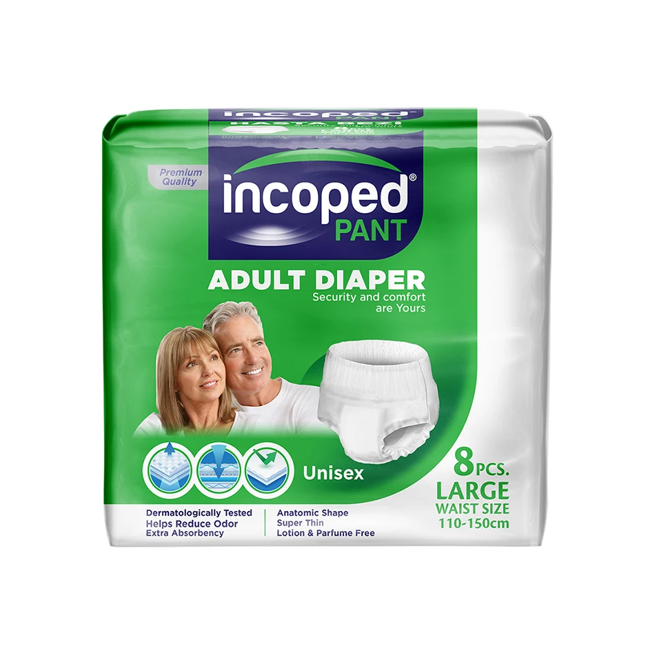 Disposable Incoped Pant Unisex Adult Diaper Medium Large And Ex Large Size Adult Diapers at Factory Price Unisex Diaper