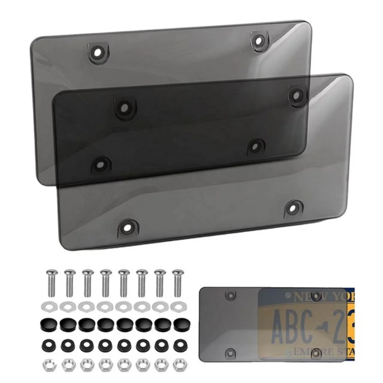 2 небьющиеся крышки для автомобильных номерных знаков