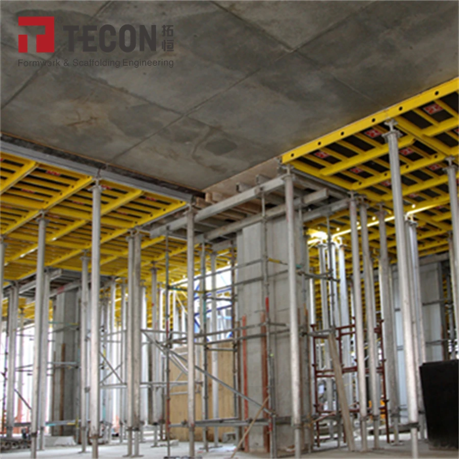 TECON Aluminium Slab Formwork with Birch Plywood Applied to Shopping Mall Easy Assemble Concrete Casting