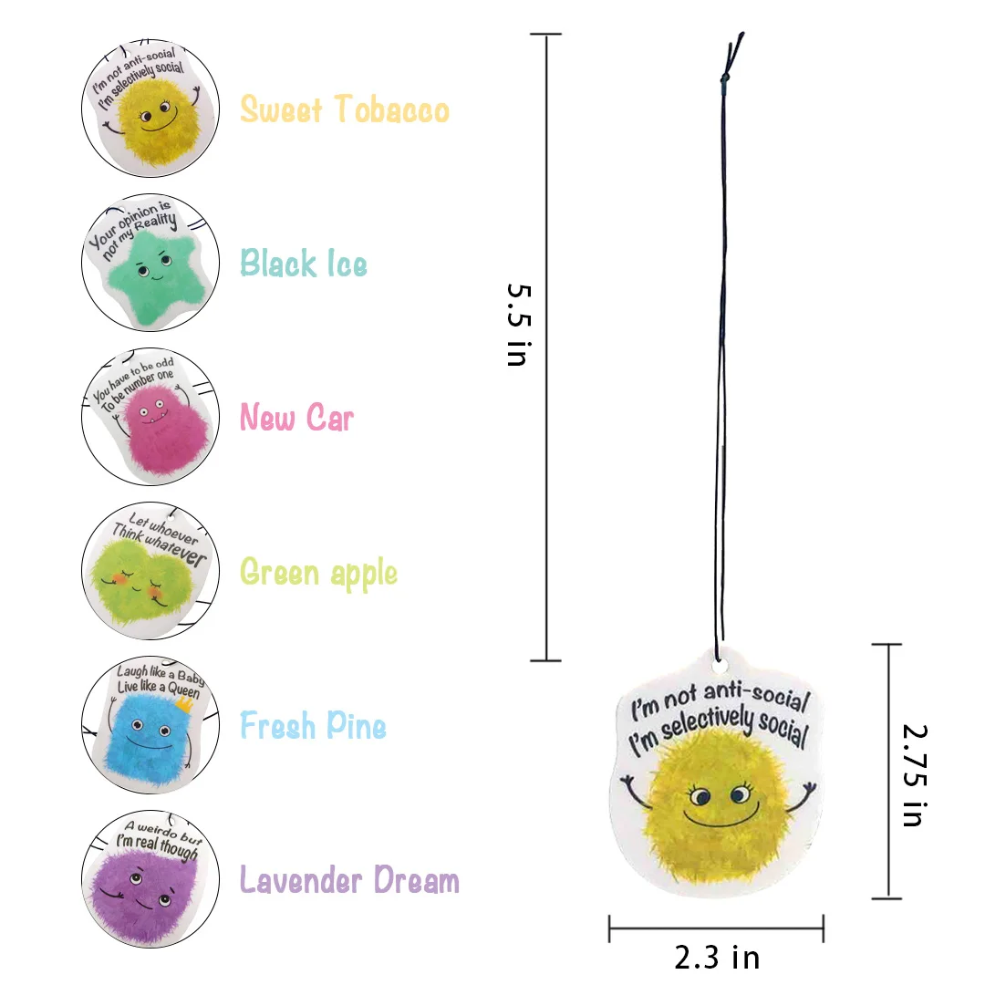 Baby Monster Car Air Fresheners: Hanging Design with Custom Scent & Image Options for Large Orders