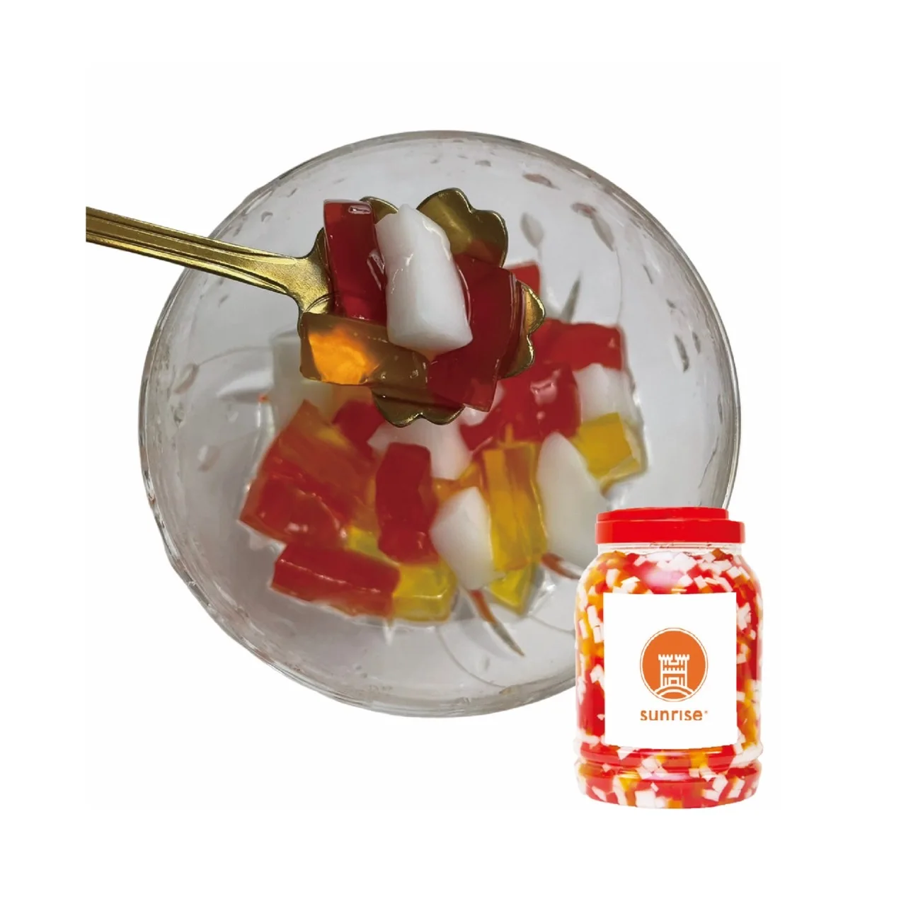 Taiwan bubble milk tea ingredients tasty coconut flavor nata de coco