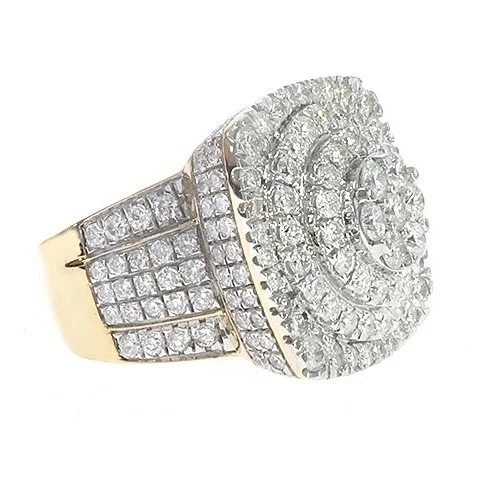 Hip Hop Iced out 925 Sterling Silver VVS Moissanite Diamonds Ring Fine Jewelry Unique Designs Men Anniversary Wedding Party Wear