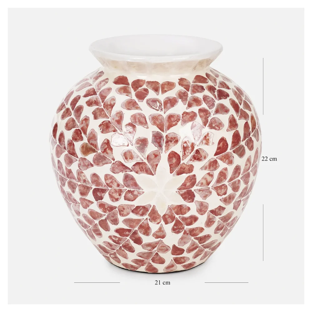 Best selling eye-catching luxury handmade vases for living room mother of pearl ceramic vase flower vase home decor from Vietnam