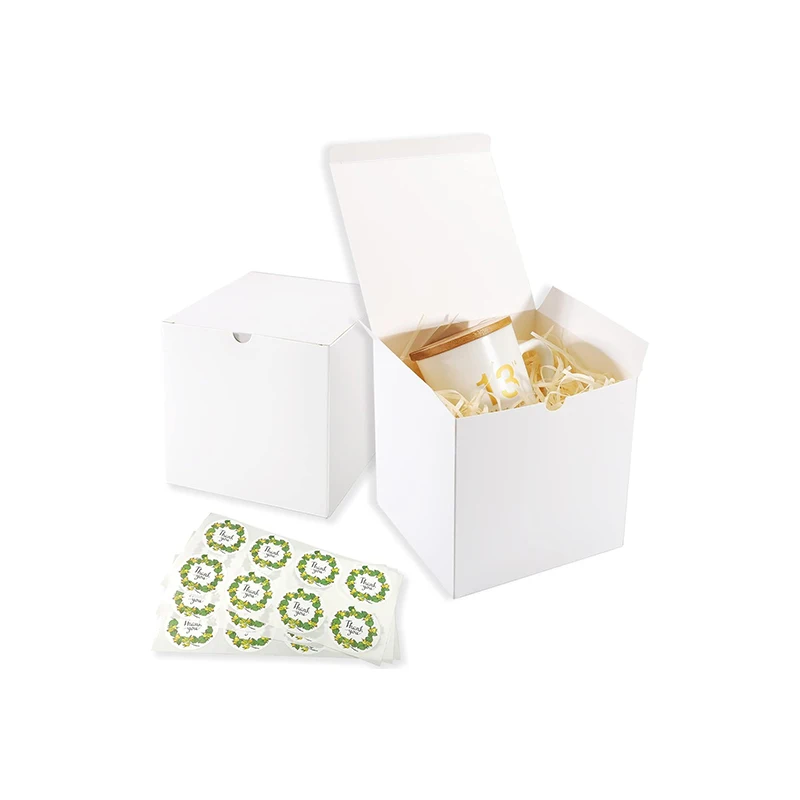 Wholesale European and American style A5 luxury white rigid magnetic gift box with ribbon