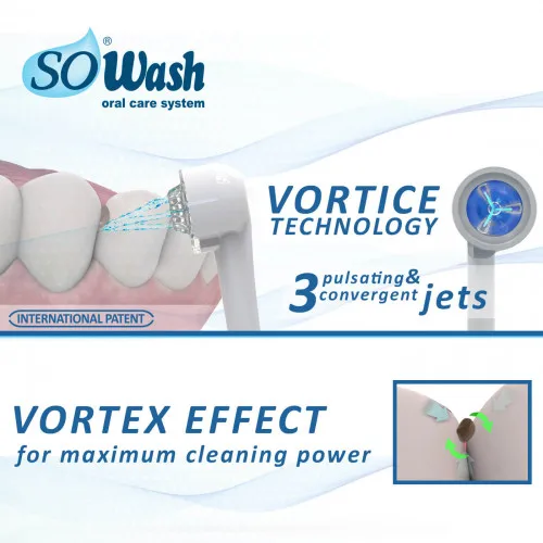 Special Italian Dental Water Flosser Connects Directly to The Faucet SoWash Deluxe for perfect dental hygiene