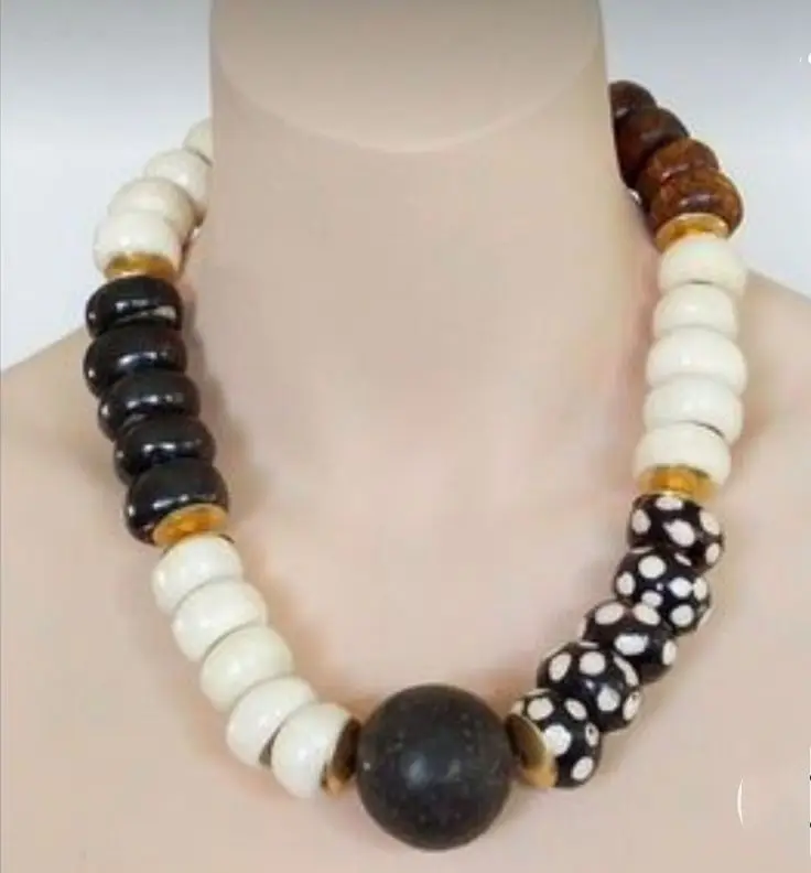 Massive Bakelite Swirls Necklace  Statement Chunky Acrylic Indian Jewelry Irregular DIY Wholesale Necklace Women Popular Resin