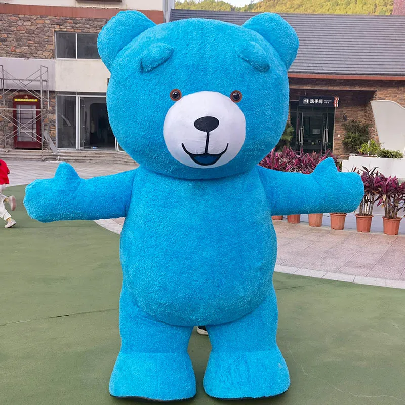 Customized teddy mascot costume cartoon character bear mascot costume with custom logo