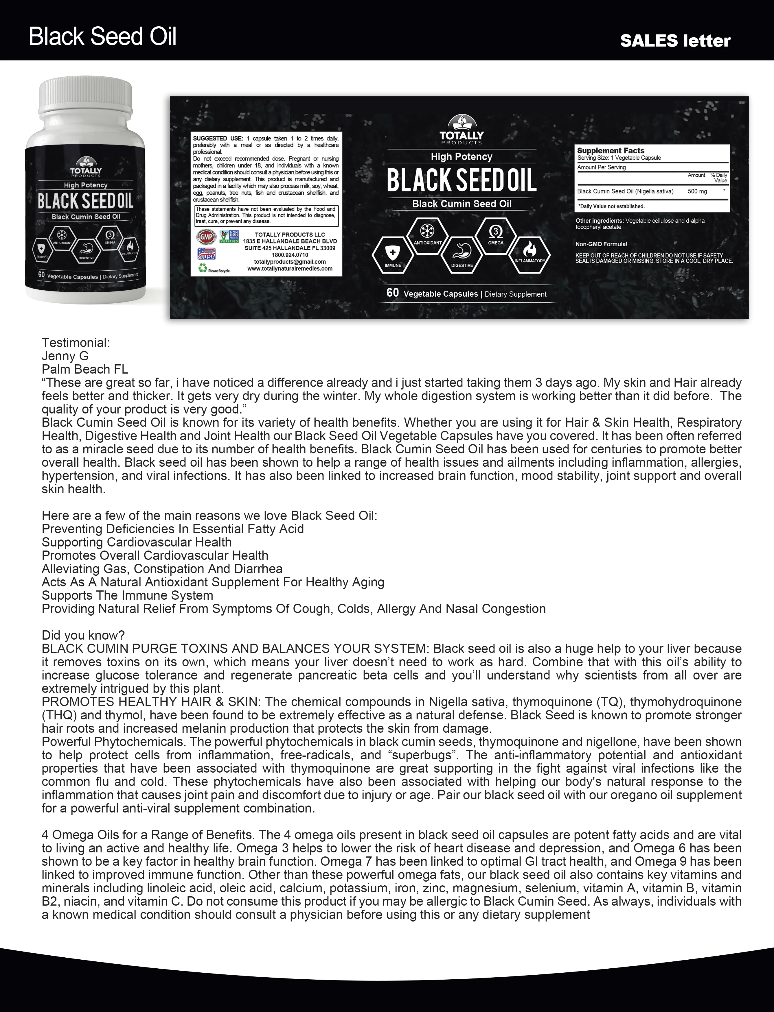 Best Quality Dietary Supplement Black Cumin Seed Oil (60 Vegetable Capsule) At Best Price