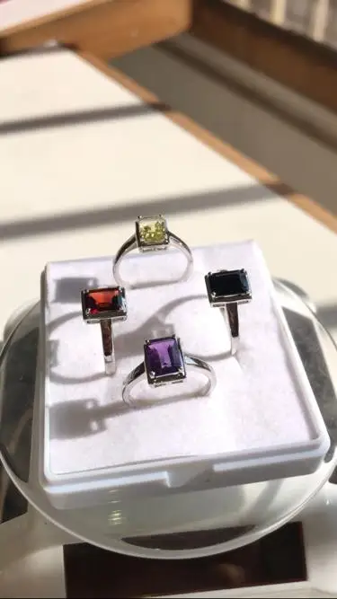 Natural Sterling 925 Silver Ring With Natural Gemstones In Different Category  And Styles Perfect For Weddings Or  Engagement