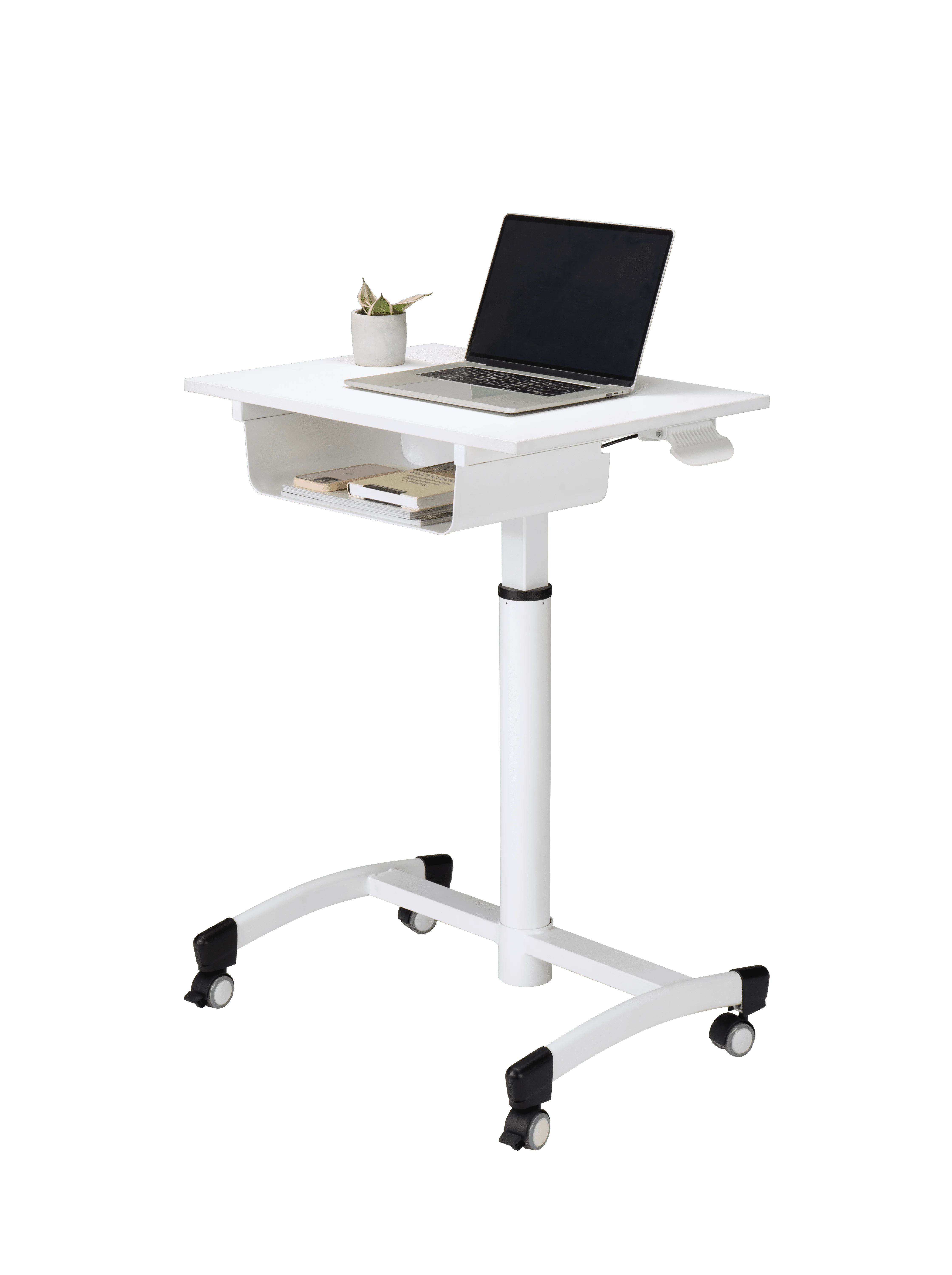 Height Adjustable Desk Training Desk with Storage Drawer on Wheels for School Office Use
