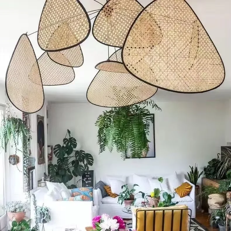Modern Vintage Decorative Creative Rattan Pendant Lighting Lamp Light Homestay Chinese Restaurant