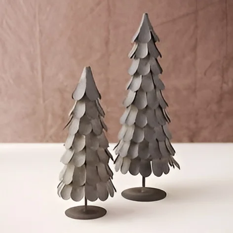 Modern Style Christmas Tree With Bell For Decoration Festival Table Top Galvanized Iron Metal & Customized Colour