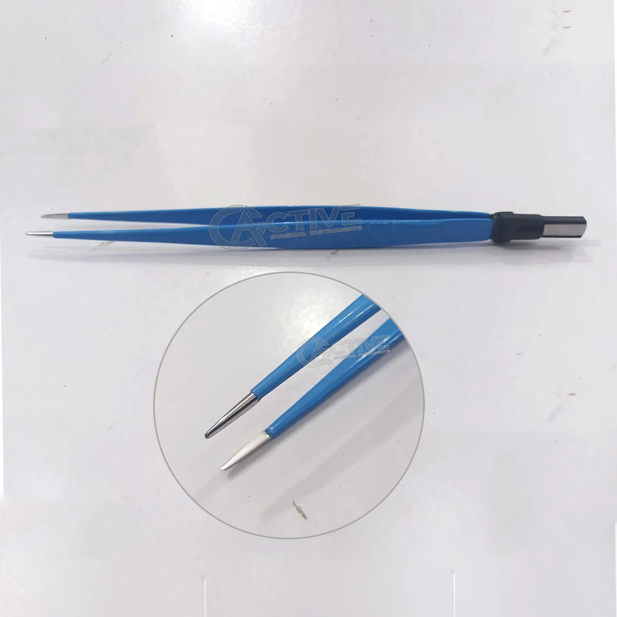 Wholesale European Bipolar Forceps Straight 22cm Reusable 1mm Tip Electrosurgical Surgical Instruments CE Approved