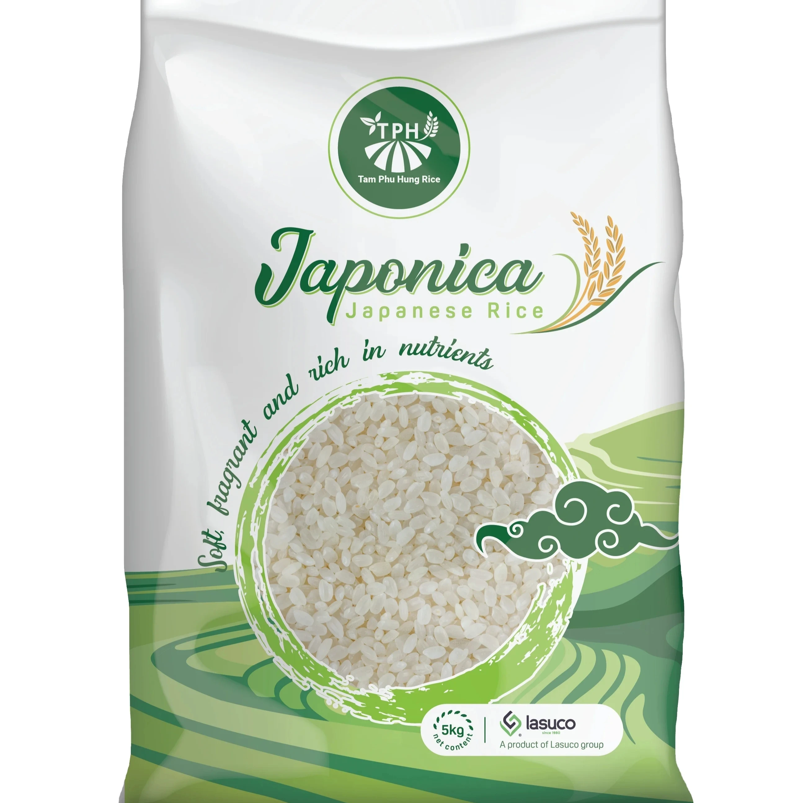 Super Sale High Quality Vietnamese Japonica Calrose Rice Soft Dried Short Style 5% Broken Rate Cooking Sushi Packing 25 Kg PP PE