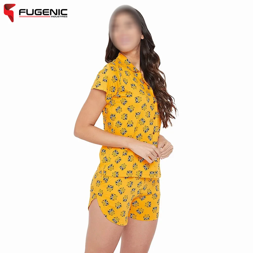 Summer Set Sublimation Wholesale Price Custom Design Two Piece Night Wear Gym Yoga Wear Shorts Sets BY Fugenic Industries