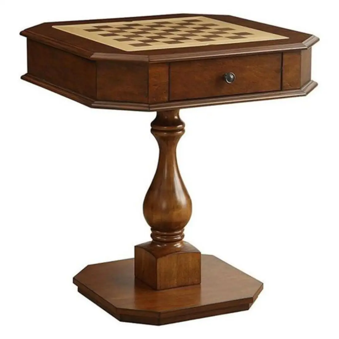 School Clubs Sport Room Furniture Chess Board Table Advance Quality Finished Decorative Wooden Chess Board Table With Drawer