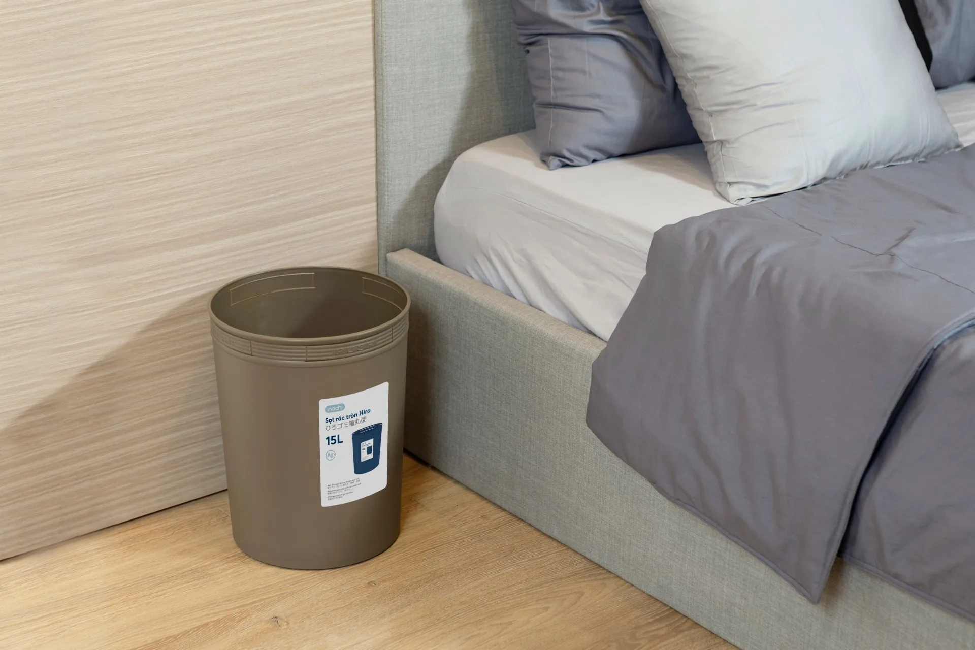 High Quality Hiro round wastepaper bin 5L-10L-15L Primay PP Plastic