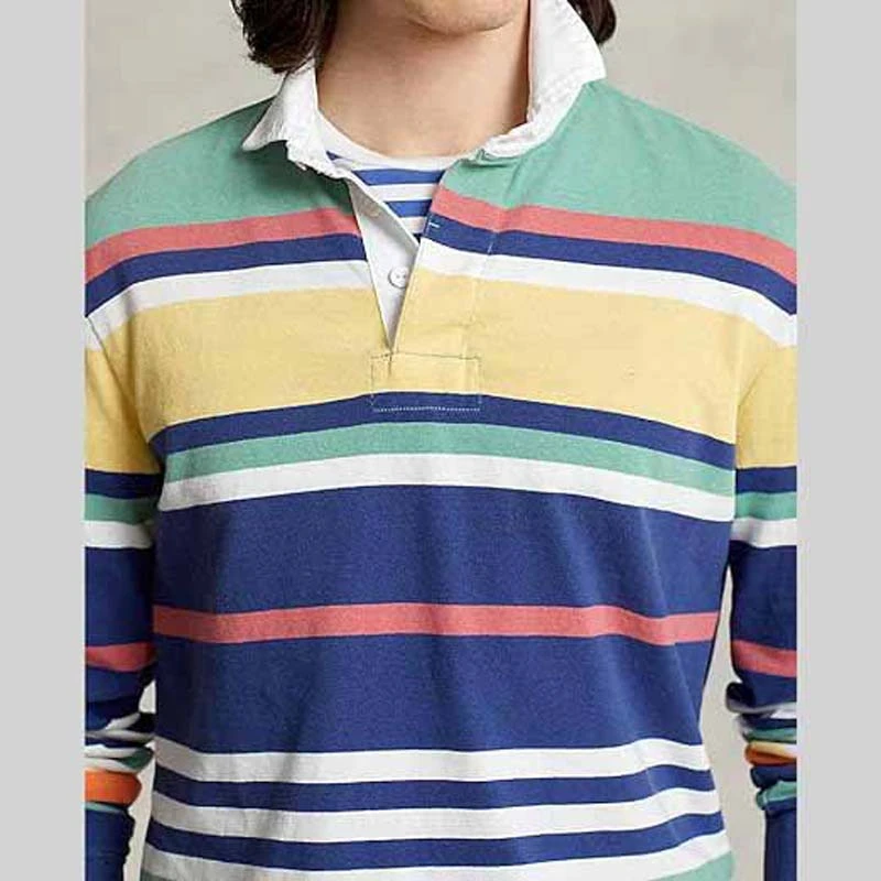Custom New Rugby Yarn Dyed Polo T shirt Rugby Jersey Training Shirt Youth Adult Knitted Rugby Shirt