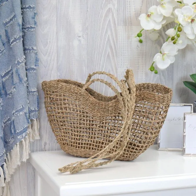 Biodegradable straw pouch bag beach bags wholesale seagrass women handbags for lady competitive price