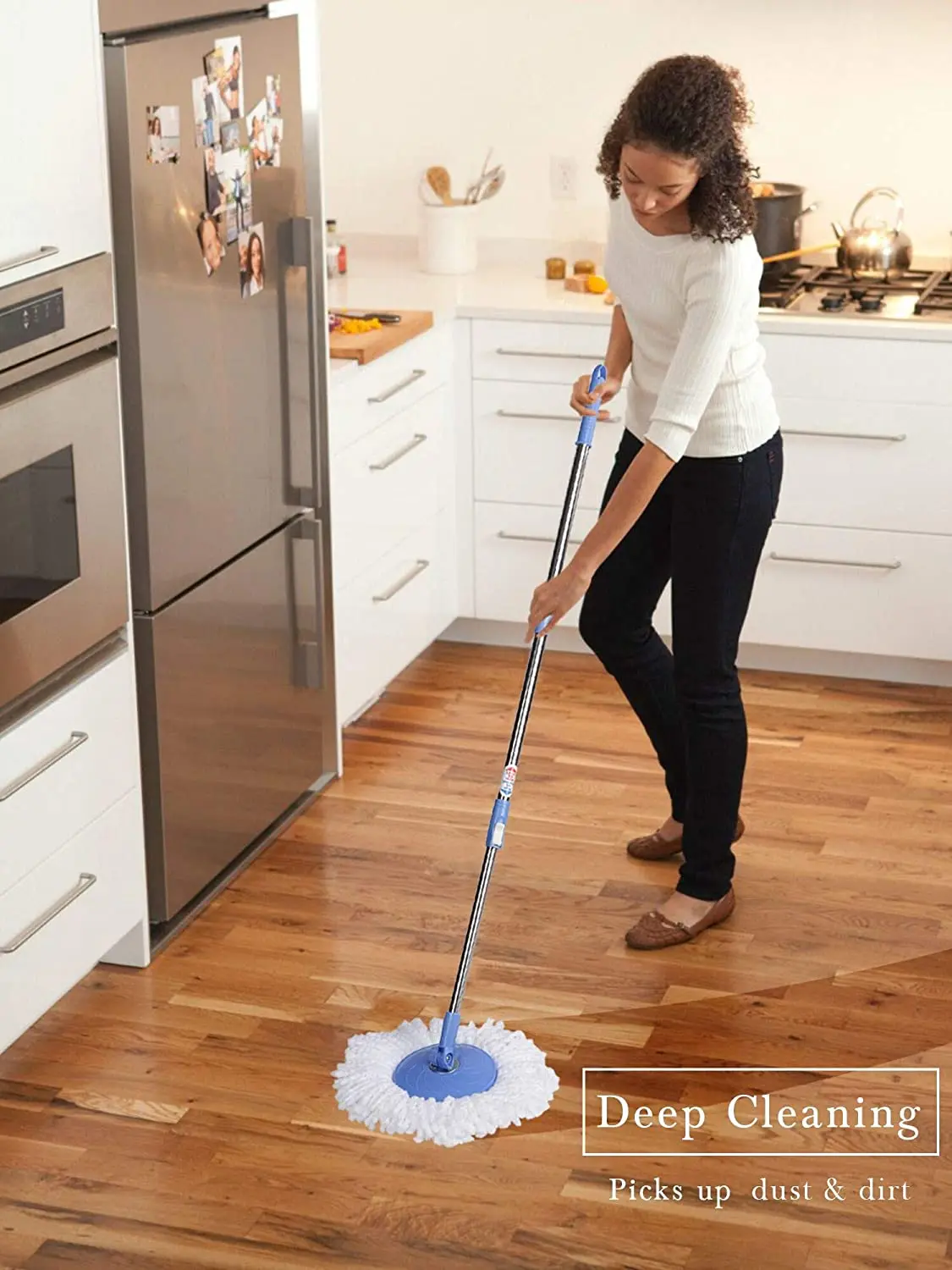 Gala No Dust Floor Broom Synthetically Engineered bristles & Sponge Non-Stick Wipe Brushes and Dustpan Set
