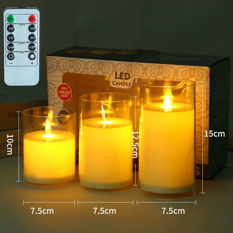 Pillar Real Wax Electric Battery Operated Candles Led Candle Flameless Candles With Remote