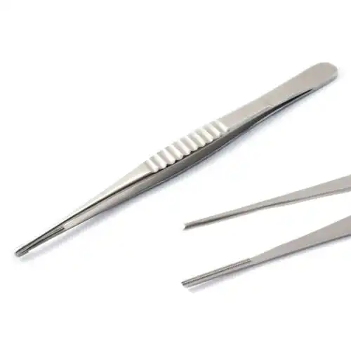 Surgical Stainless Steel DeBakey Tweezers Atraumatic Tissue Dissection Forceps Vascular Clamp Surgical Instruments