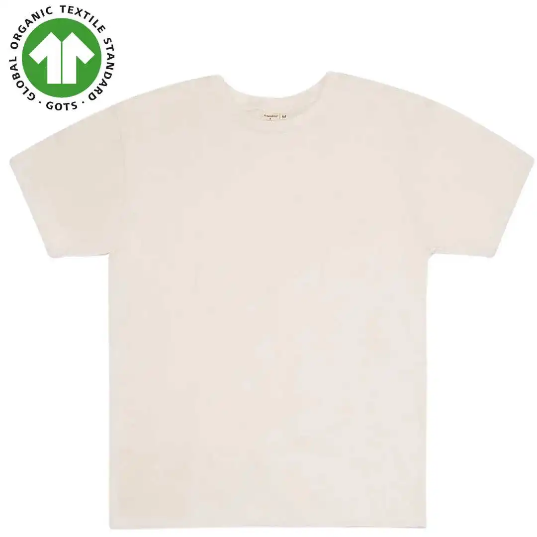 Women Organic Cotton Natural Pack  Jogger Pants  Unisex Crewneck T-Shirt Tee Undyed Super Soft Relaxed Fit for Casual Wear