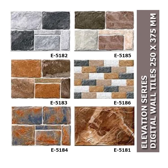 Elevation Wall Tile 250X375 mm Decorative Design Pattern Stone Wall Tile Interior Exterior Wall Tile