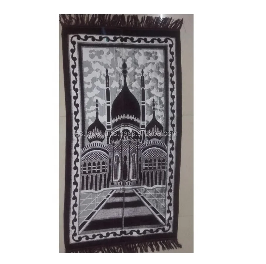 High Impact Ethnic Mat Wholesale Custom Design Prayer Mat Ethnic Muslim Prayer Rug from India Ideal Janamaz