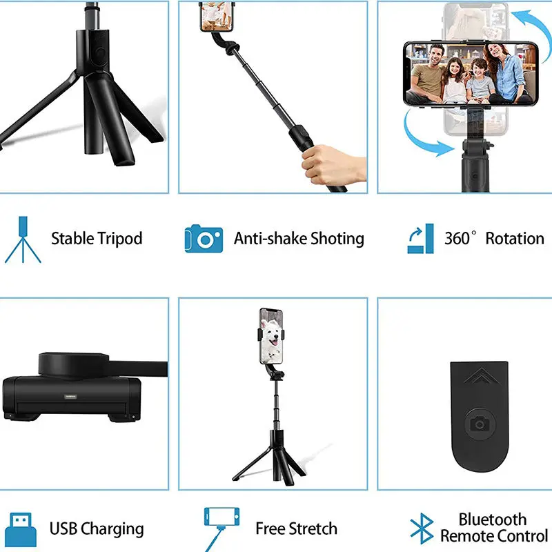 Hot new Camera Accessories H5 Mobile Phone Stabilizers Video Steadicam Handheld Smartphone Gimbal Stabilizers
