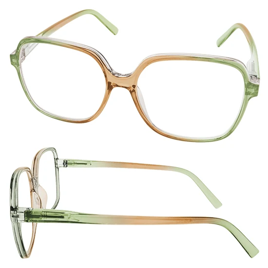 Oversize Square Gradient Color fullrim Frames Eyewear