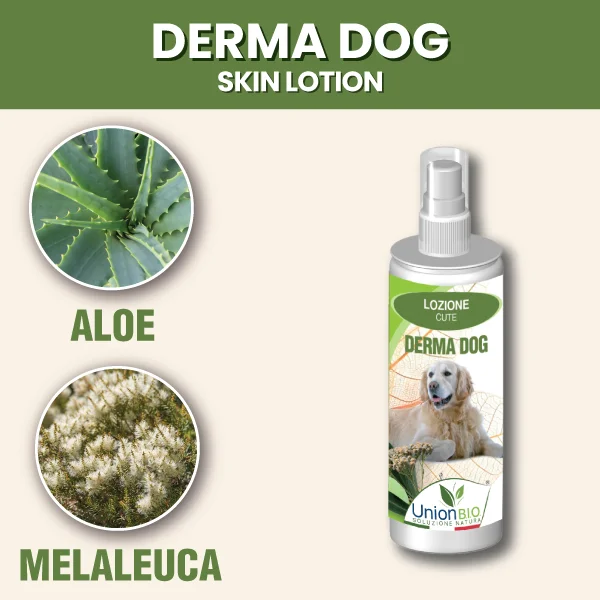Top quality made in Italy plant based formulation DERMA DOG natural skin lotion for dogs